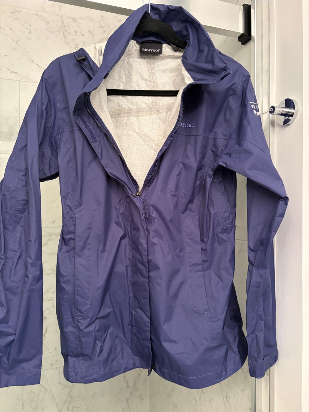 Marmot Women's Lightweight Purple Rain Jacket with Hood